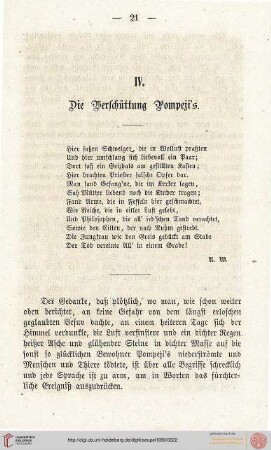 Verschüttung Pompeji's