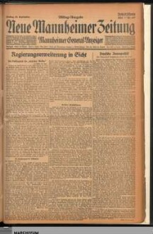 Neue Mannheimer Zeitung : NMZ : Mannheimer Neues Tageblatt, Mittag-Ausgabe