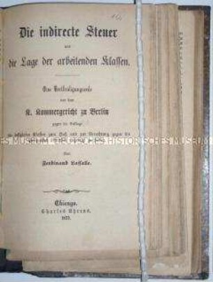 Verteidigungsrede von Ferdiand Lassalle vor dem Königlichen Kammergericht zu Berlin