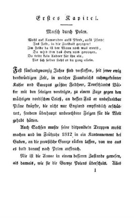 Erstes Kapitel. Marsch durch Polen.
