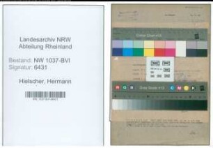 Entnazifizierung Hermann Hielscher , geb. 19.08.1901 (Lehrer)