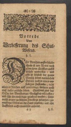 Vorrede Von Verbesserung des Schulwesens