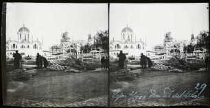Paris. Weltausstellung 1900. Baumaßnahmen an der Place de l'Alma