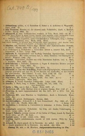 Antiquarischer Katalog von Heinrich Kerler, 109,3