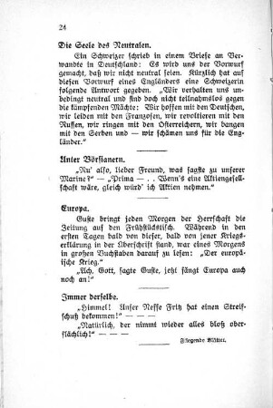 Die Seele des Neutralen.