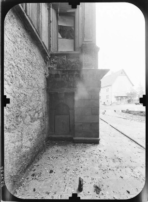 Heldburg (Bad Colberg-Heldburg). Veste Heldburg (Baubeginn 12. Jh.). Französischer Bau. Hofansicht (Teilansicht)