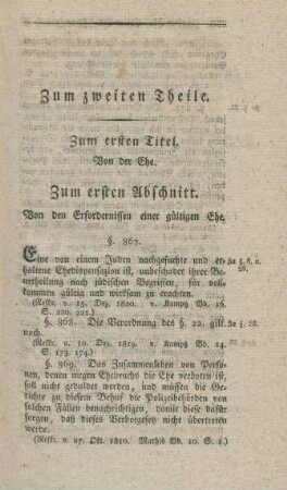 Zum zweiten Theile.