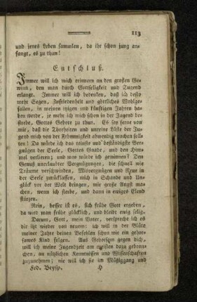 Entschluß.