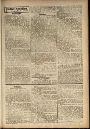 Zweite Ausgabe vom Donnerstag, den 11. September 1913.