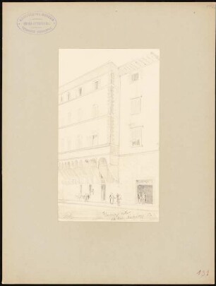 Fassade Via del Michelozzi 1, Florenz: Perspektivische Ansicht