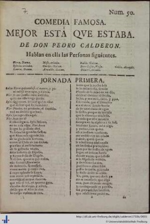 Mejor está que estaba : comedia famosa