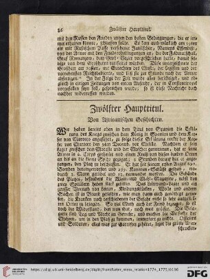 Zwölfter Haupttitul. Von Africanischen Geschichten