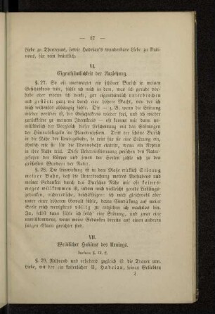 VI. Eigenthümlichkeit der Anziehung.