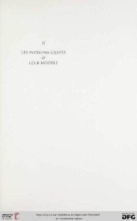 II. Les poissons gravés & leur modèle