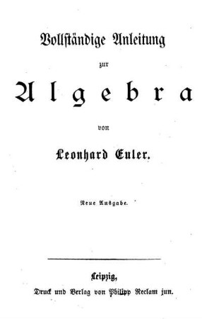 Vollständige Anleitung zur Algebra