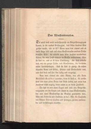 Der Wassertropfen.