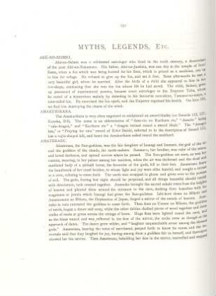 Myths, legends, &c.