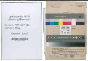 Entnazifizierung Josef Gelsdorf , geb. 20.02.1898 (Justizbeamter)