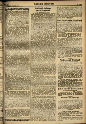 Zweite Ausgabe vom Donnerstag, den 07. September 1933.