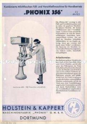 Kombinierte Milchflaschen-Füll- und Verschließmaschine
