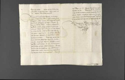 Danksagungen Herzog Wilhelms V. von Bayern für die zugeschickten Neckarweine, mit der Rücksendung von Salzlieferungen.