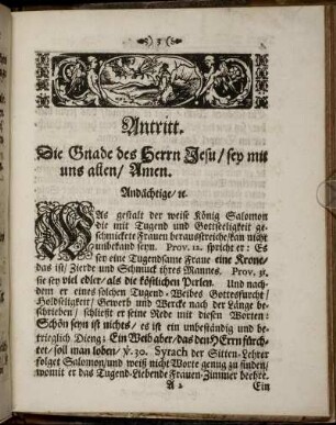 Antritt; Leich-Text; Eingang; Erörterung.