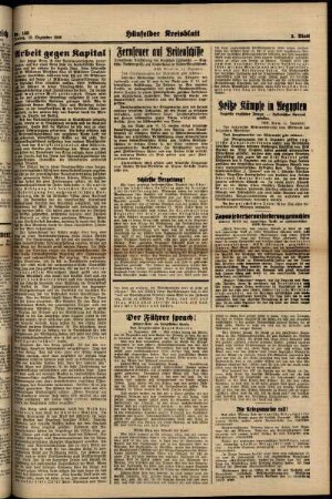 Zweite Ausgabe vom Freitag, den 13. Dezember 1940.