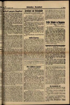 Zweite Ausgabe vom Freitag, den 13. Dezember 1940.