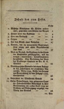 Annalen der leidenden Menschheit : in zwanglosen Heften. 7, 7. 1799