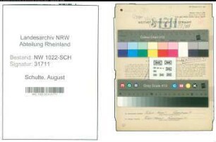 Entnazifizierung August Schulte , geb. 12.05.1894 (Postbeamter)
