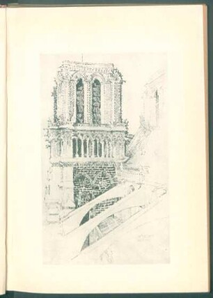 [Dibujo de la catedral de Notre-Dame, París]