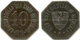 Kriegsnotgeld, Hildesheim, 10 Pfennige