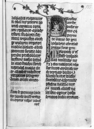 fol. 150r, Initiale mit Textseite