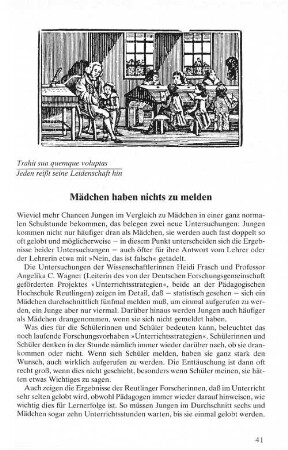 Mädchen haben nichts zu melden