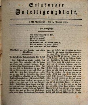 Salzburger Intelligenzblatt. 1789 = Jg. 5