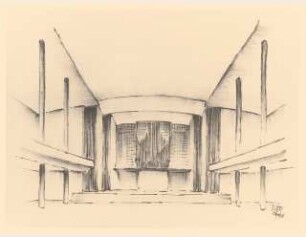 Kongresszentrum Heidelberg Neubau: Perspektivische Ansicht Orgel