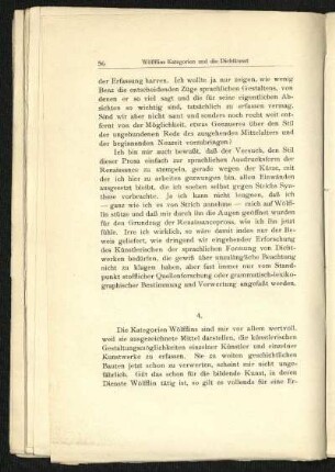 4. Wölfflins Kategorien und die Dichtkunst. Riehl und der Gegensatz des Flächenhaften und Tiefenhaften. Linear und malerisch im strengen Sinn und die Verwandtschaft des Begriffpaars linear und malerisch mit W. Schlegels plastisch und pittoresk