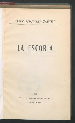La escoria : [escenas de la mala vida en Buenos Aires]