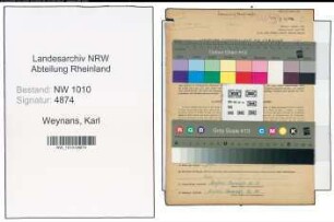 Entnazifizierung Karl Weynans , geb. 05.07.1904 (Heizungsmonteur)