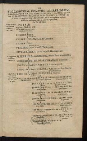 Successorum, Comitum Zolleriorum: Burggraviorum Norinbergensium: Marchionum item & Electorum Brandenburgensium, a Petro Columnio ...