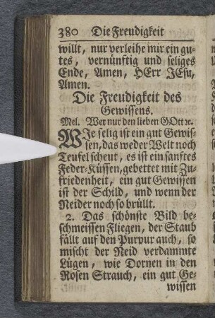 Die Freudigkeit des Gewissens.