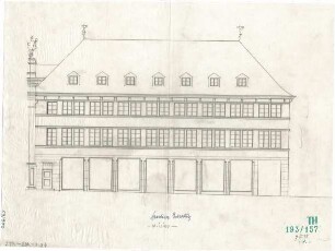 Fischer, Theodor; Würzburg, Münsterplatz; Sparkasse - Ansicht