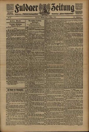 Erste Ausgabe vom Freitag, den 05. März 1909.