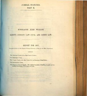 Judicial statistics, England and Wales. Part 2, Civil judicial statistics. 1877,2 (1878)