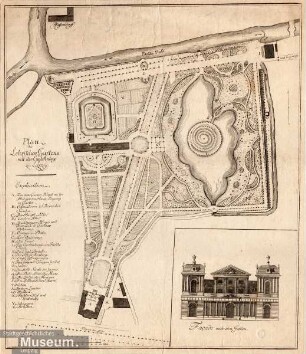 Plan des Lehrischen Gartens mit der Engl. Anlage zu Leipzig