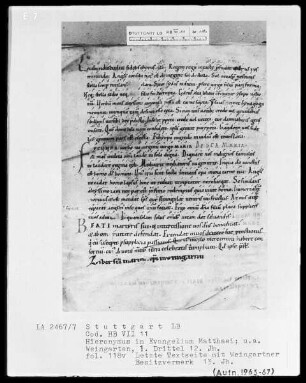 Hieronymus - Commentarii in Evangelium Matthaei —