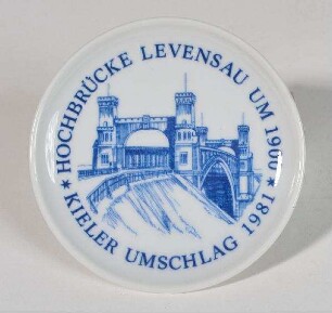 Hochbrücke Levensau um 1900 - Kieler Umschlag 1981