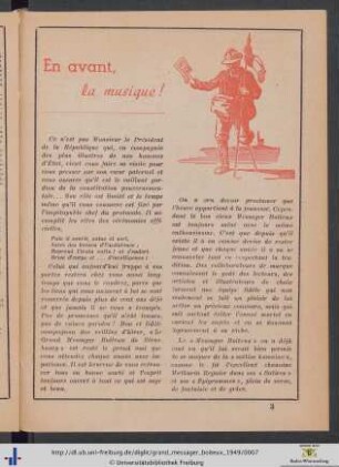 En avant, la musique.