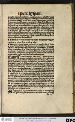 Queritur quare dicitur, terminus ut sic sumitur. Dicendum quod ideo quia terminus in aliis locis aliter sumitur et tunc habet alias definitiones...