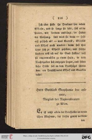 Herr Gottlieb Stephanie der aeltere, Mitglied des Nazionalteaters zu Wien